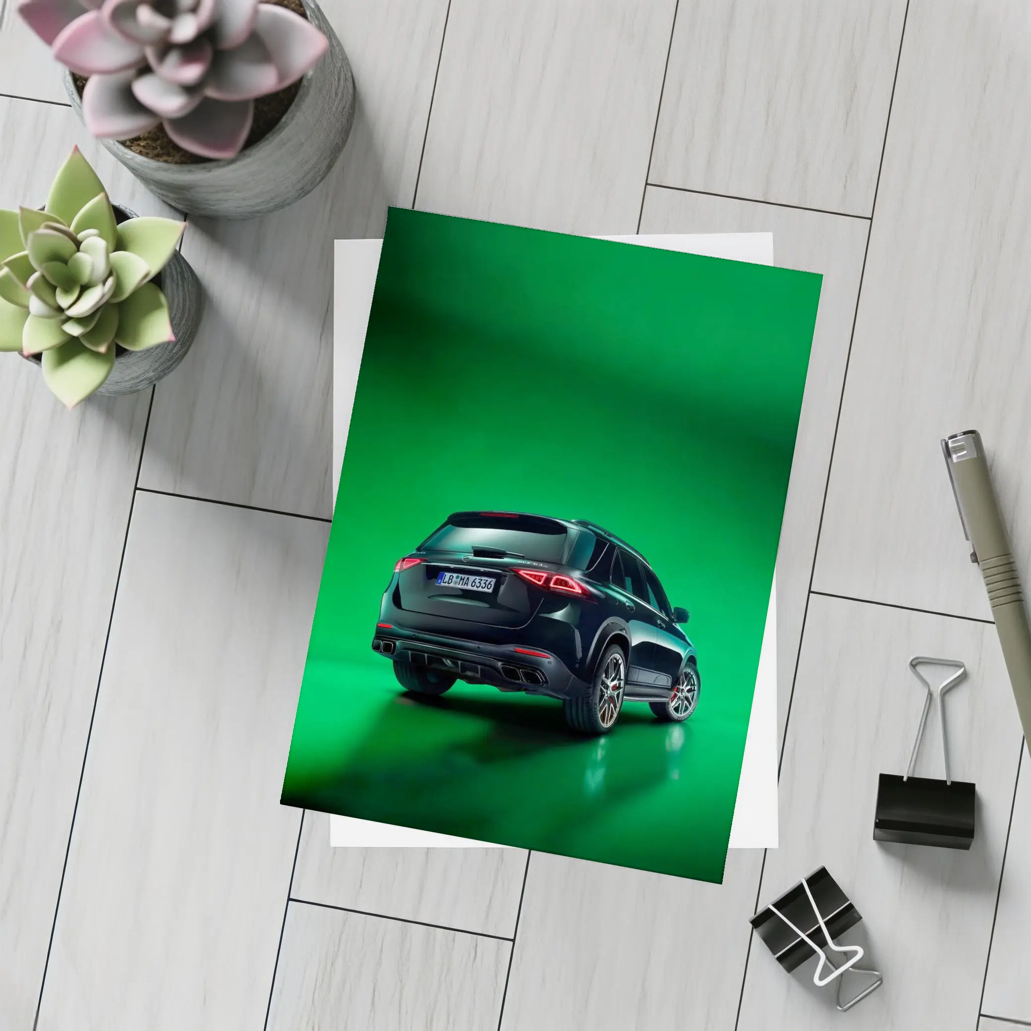 Mercedes AMG GLE Green Neon Studio – Postcards
